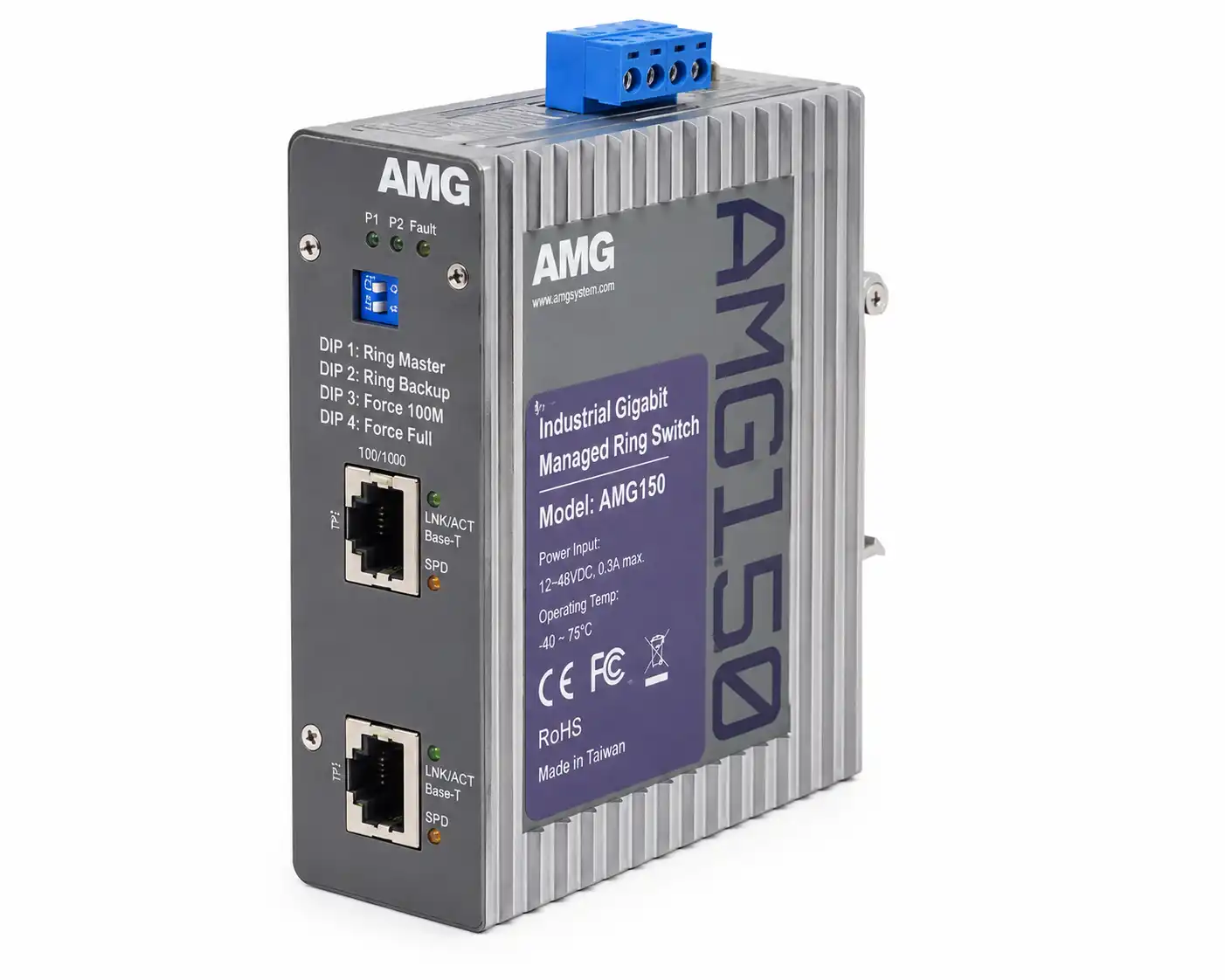 AMG Systems PoE Surge Protector for industrial Ethernet and network protection